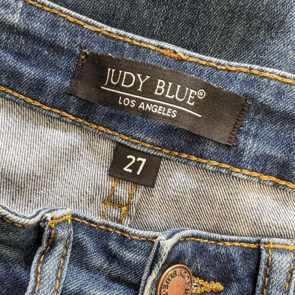 Judy Blue Mid-Rise Stretch Distressed‎ Jeans Sz 27 JB8271 | Everyday Denim - Picture 9 of 11